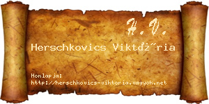 Herschkovics Viktória névjegykártya